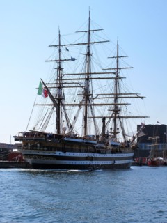 The Italian training ship Amerigo Vespucci