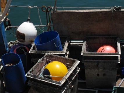 Buoys on a fishing boat