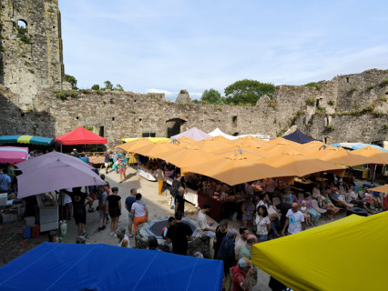 Open-air market in Normandy, France
