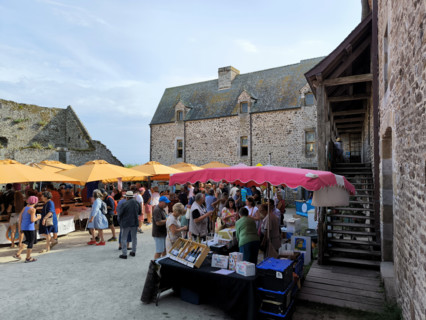 Open-air market in Normandy, France
