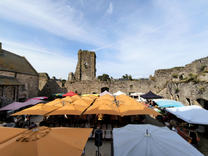 Open-air market in Normandy, France