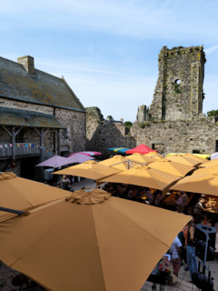 Open-air market in Normandy, France
