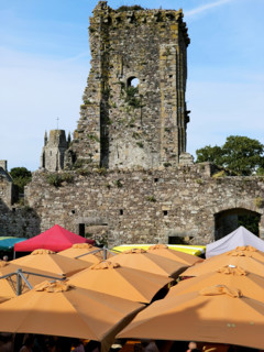 Open-air market in Normandy, France