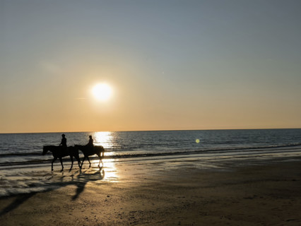 Riders at Hauteville-sur-Mer
