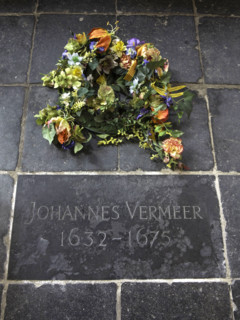 Pierre hommage à Johannes Vermeer, à Delft