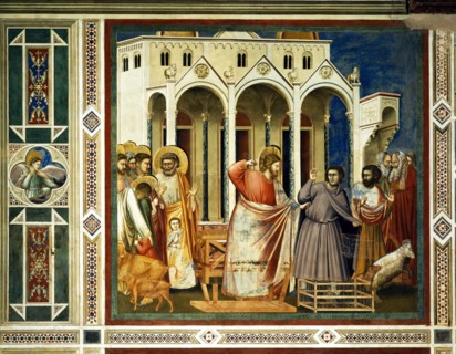Giotto, Les marchands chassés du Temple
