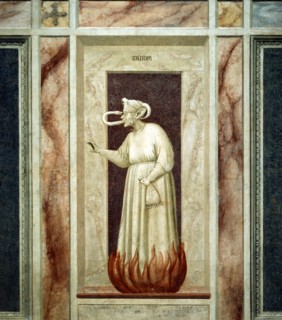 Giotto, The Allegories of Virtues and Vices: Jealousy