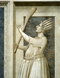 Giotto, Allegories of Virtues and Vices: Stupidity