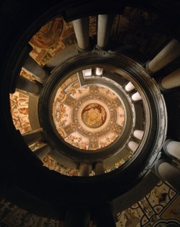 Royal staircase of the Palazzo Farnese in Caprarola