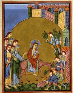 Evangéliaire de l'Ecole de Reichenau, L'Entrée du Christ à Jérusalem