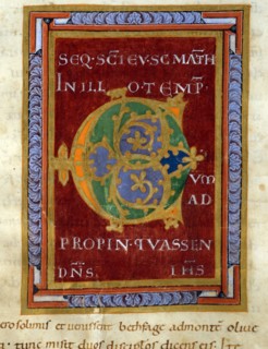 Evangéliaire de l'Ecole de Reichenau, Lettrine "C"