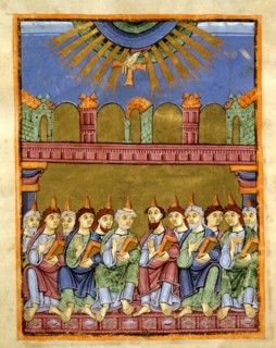 Evangéliaire de l'Ecole de Reichenau, La Descente du Saint Esprit