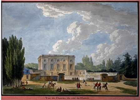 Petit Trianon à Versailles : vue du château du côté de l'entrée