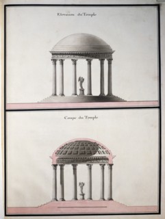 Petit Trianon à Versailles : élévation et coupe du Temple de l'Amour