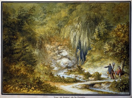 Petit Trianon à Versailles : vue de l'entrée de la grotte