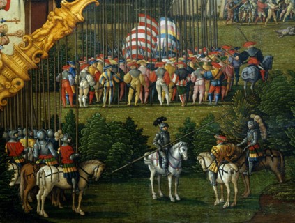 Beham, Urie, époux de Bethsabée, au siège de Rabba où David l'a envoyé pour le perdre (détail)