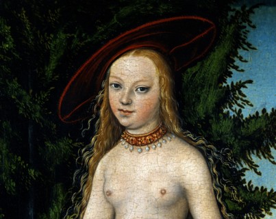 Cranach l'Ancien, Vénus debout dans un paysage (détail)