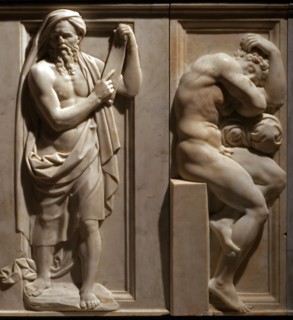 Bandinelli, Figure of a hermit and a nude hero at ease