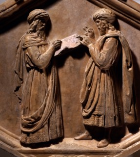 Della Robbia, Allégorie de la géométrie et de l'arithmétique