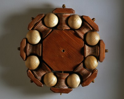 Maquette d'une machine dessinée par Léonard de Vinci