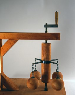 Maquette d'une machine dessinée par Léonard de Vinci
