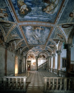 Loggia of the Buonconsiglio castle in Trento (Italy)