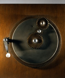 Maquette d'une machine dessinée par Léonard de Vinci