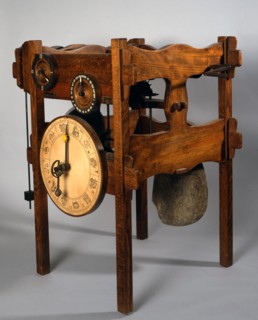 Maquette d'une machine dessinée par Léonard de Vinci