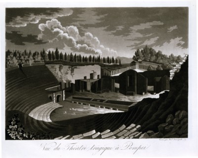 Fumagalli, Vue du Théâtre Tragique à Pompei