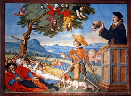 Kauw, La Danse des Morts : le sermont du "Memento Mori"