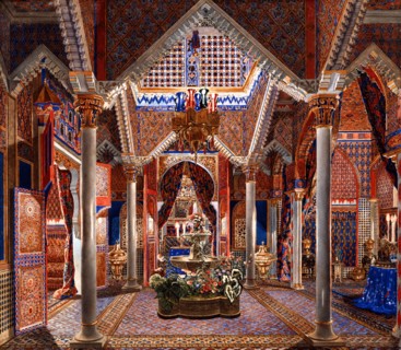 Breling, Vue de l'intérieur de la maison marocaine du parc du château de Linderhof
