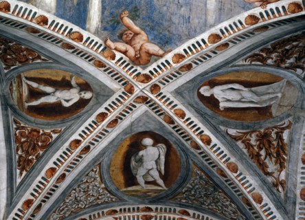 Vault from the loggia of the Buonconsiglio Castle, Trento (Italy)