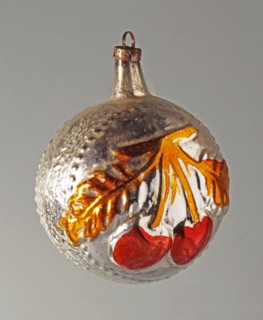 Christmas bauble decorated with cherries