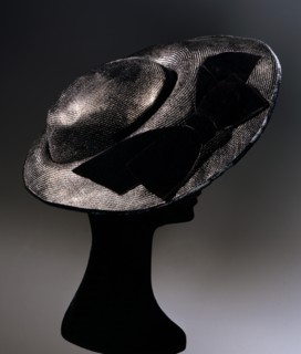 "Maud Roser" chapeau noir de paille oriental