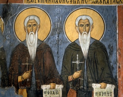 Saint Hilaire de Poitiers et saint Cyriaque l'Anachorète