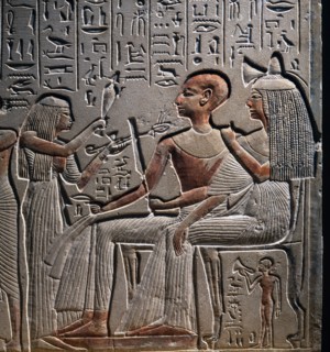 Detail of stele for the late Ramose, "Head of the Pharaoh's servants"