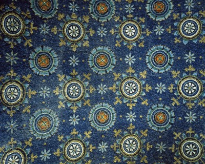 Mausolée de Galla Placidia à Ravenne : voûte étoilée (détail)