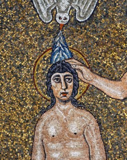 Baptistère des Ariens à Ravenne : coupole (détail)