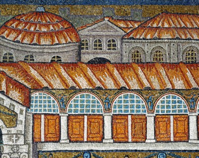 Basilique Sant'Apollinare Nuovo à Ravenne : palais de l'empereur Théodoric le Grand
