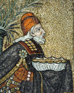 Basilique Sant'Apollinare Nuovo à Ravenne : la procession des Rois Mages (détail)