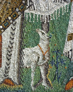 Basilique Sant'Apollinare Nuovo à Ravenne : la procession des Vierges martyres (détail)