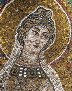 Basilique Sant'Apollinare Nuovo à Ravenne : la procession des Vierges martyres (détail)