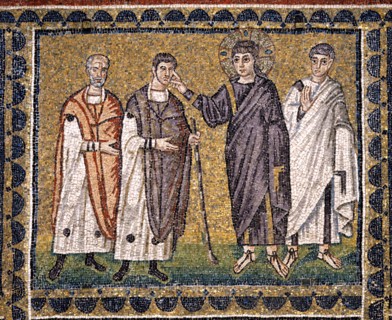 Basilique Sant'Apollinare Nuovo à Ravenne : La Guérison de l'aveugle de Jéricho