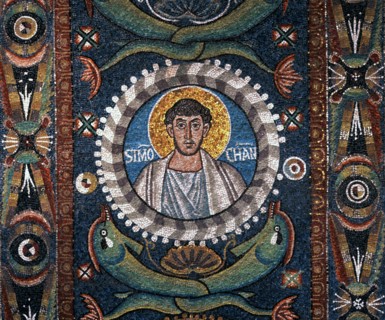 Basilique San Vitale à Ravenne : Portrait de Saint Simon le Cananéen