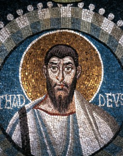 Basilique San Vitale à Ravenne : Portrait de l'apôtre Thaddée