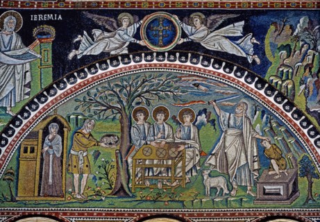 Basilique San Vitale à Ravenne : décor de la lunette