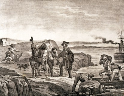 Arrivée de Garibaldi dans l'ile de Caprera