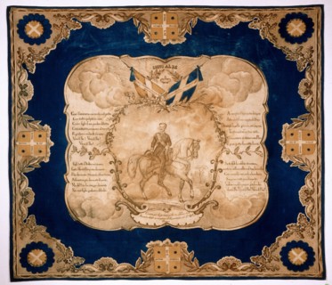 Foulard patriotique commémoratif du Roi Charles Albert de Savoie