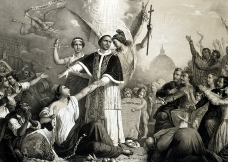 Allégorie de l'Italie libérée par le pontificat de Pie IX