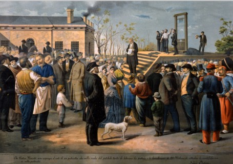 L'exécution du patriote italien Felice Orsini, auteur de l'attentat contre Napoléon III